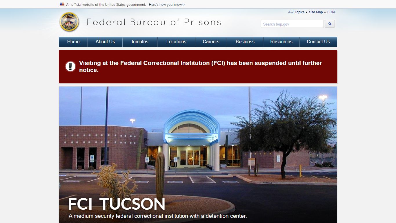 FCI Tucson - Federal Bureau of Prisons